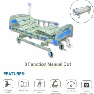 3 function Manual Hospital Cot/Bed