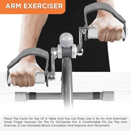 Cycle Exerciser | Indoor Exercise Exerciser to Help in Toning & Shaping Up the Lower Body (Grey) - Image 4