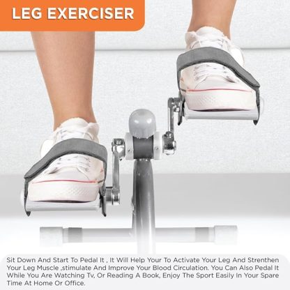Cycle Exerciser | Indoor Exercise Exerciser to Help in Toning & Shaping Up the Lower Body (Grey) - Image 5