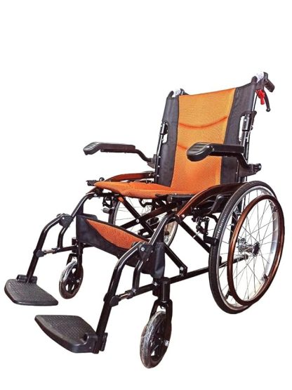Karma Ryder Lightweight Foldable Aluminum Travel-friendly Wheelchair (Ryder-13 Big Wheel)