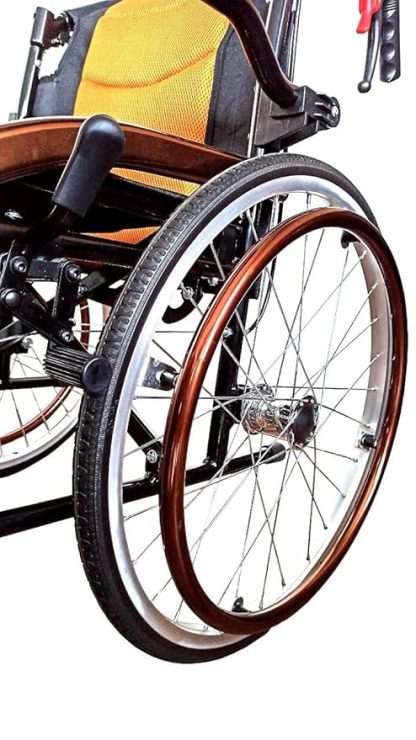 Karma Ryder Lightweight Foldable Aluminum Travel-friendly Wheelchair (Ryder-13 Big Wheel) - Image 3