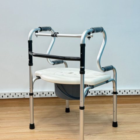 Height Adjustable Bedside 6 in 1 Patient/Commode Assist with Removable Pot | Walking Frame for Adults, Old Age, Disabled, & Senior Citizens