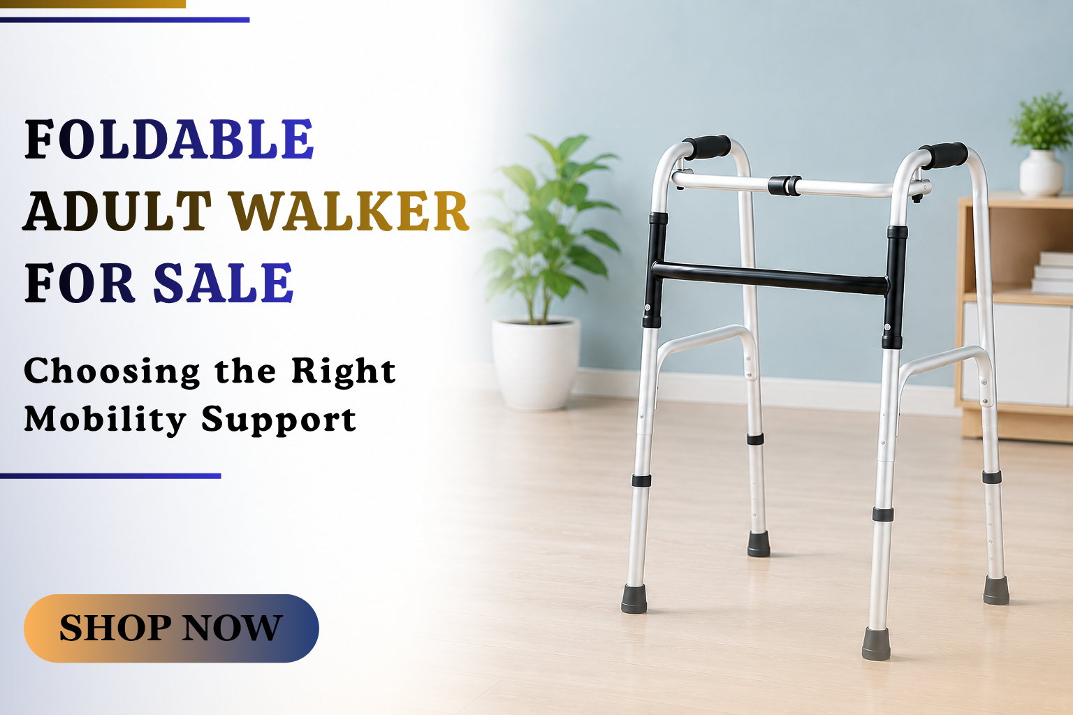 Foldable Adult Walker for Sale